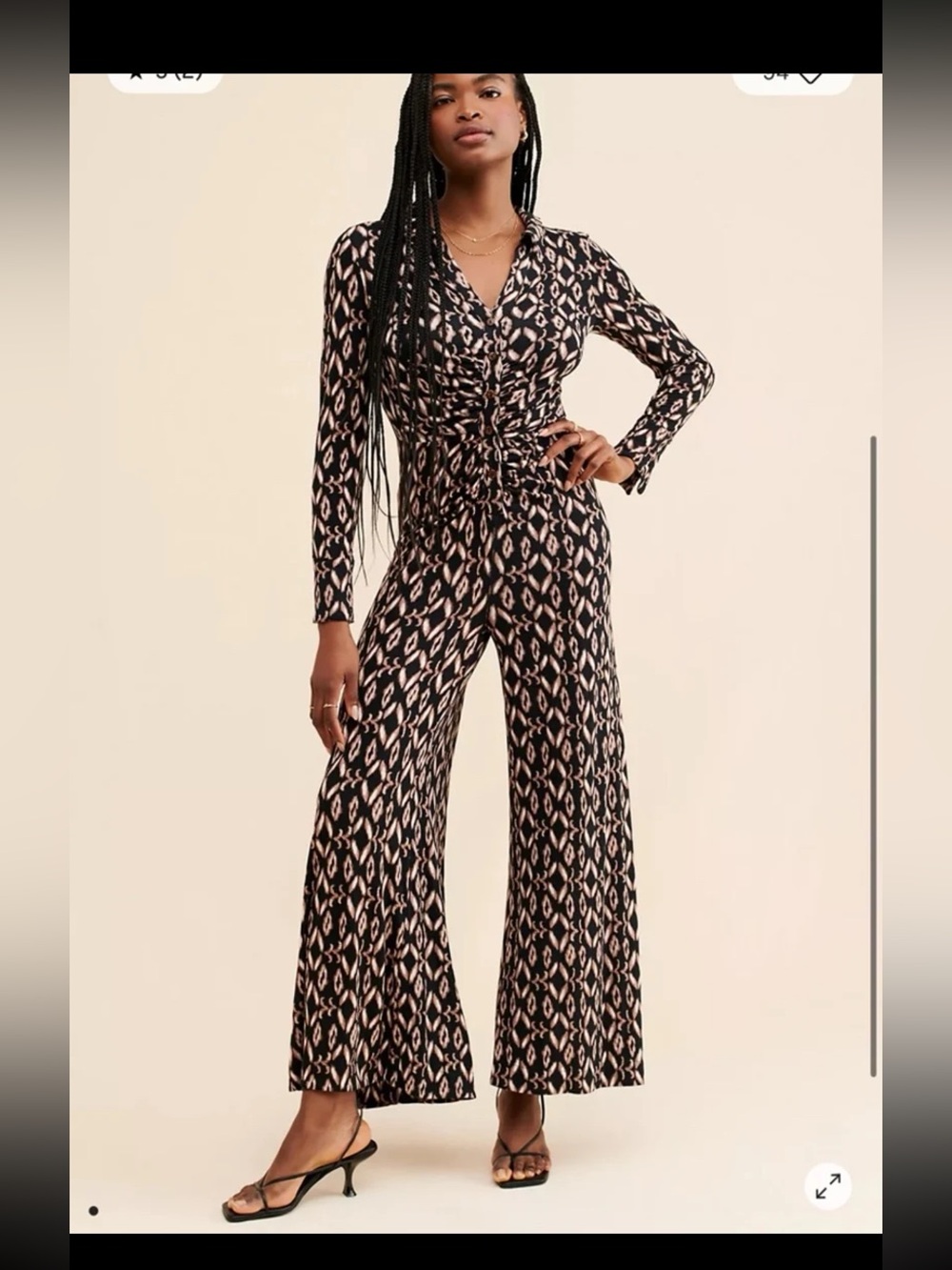 Free People Shayla Wide Leg Jumpsuit size Medium